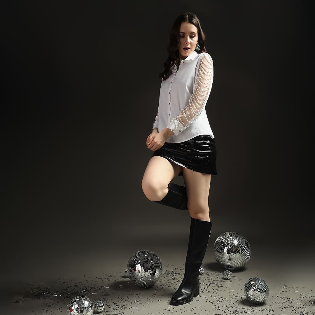 Cosmic Flow White Shirt